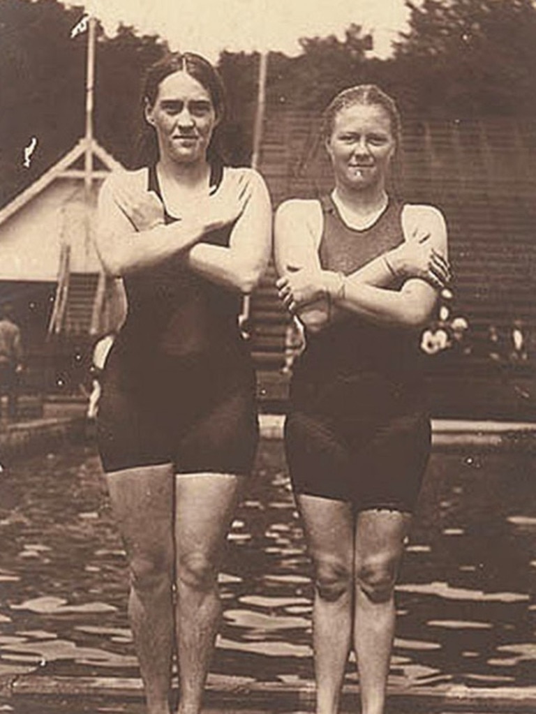 Fanny Durack and Mina Wylie were the first Australian women to compete in an Olympic event and won gold and silver medals respectively. Picture: Australian Women's Firsts