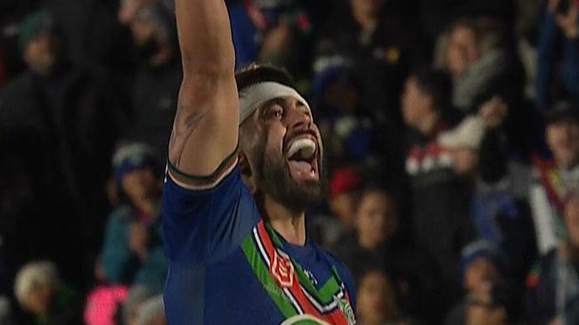 Shaun Johnson celebrates the win.