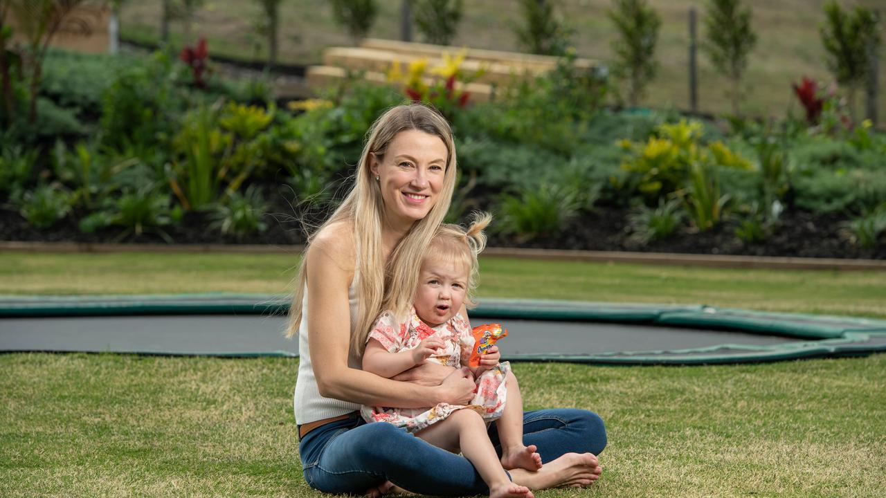 Angela Couch with her daughter Penelope. Picture: Brad Fleet