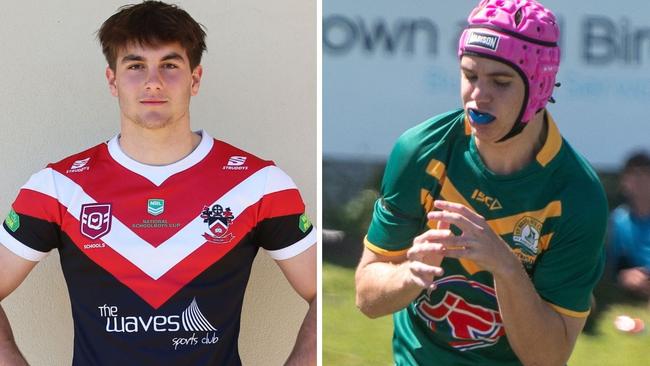 Star fullbacks Parkka Perrotta-Dowling (Shalom College) and Kobe Oberhardt (St Brendan's College).