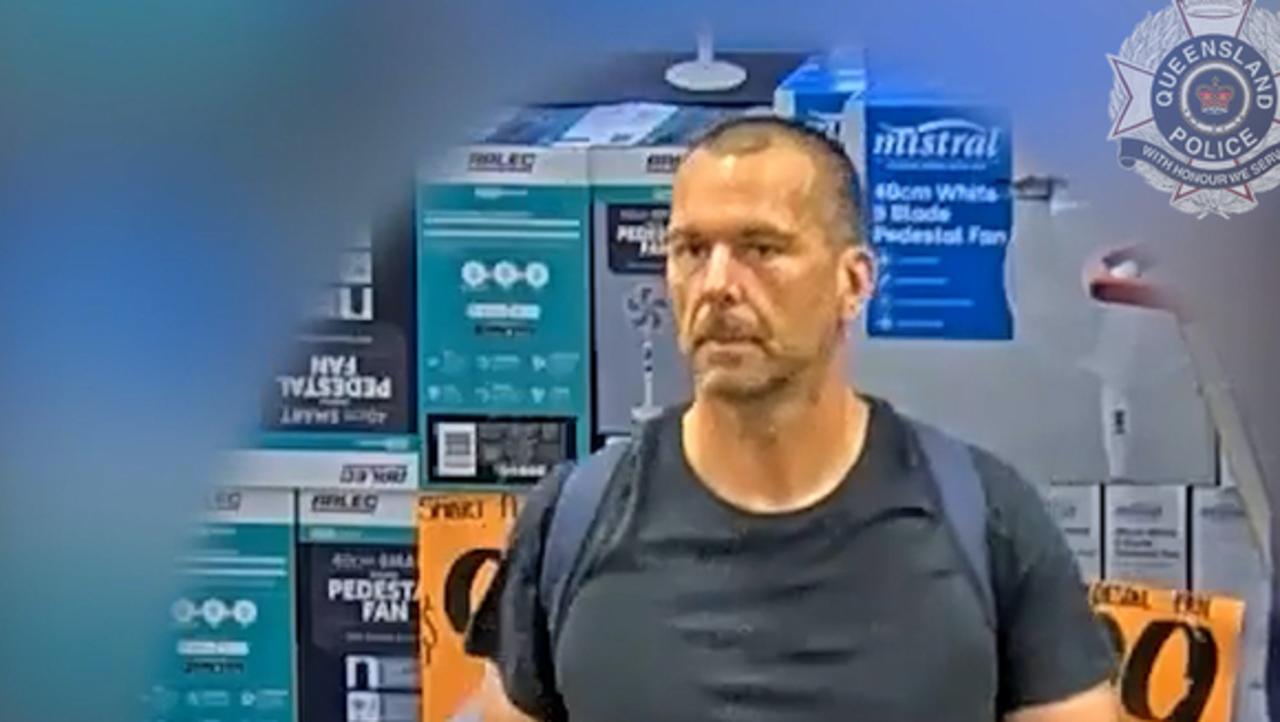 Queensland Police are urging people to contact them if they have any information about this man pictured here in CCTV footage. Picture: Queensland Police