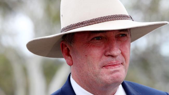 Barnaby Joyce fronts the media this afternoon and announces he’ll step down. Picture: Hollie Adams/The Australian