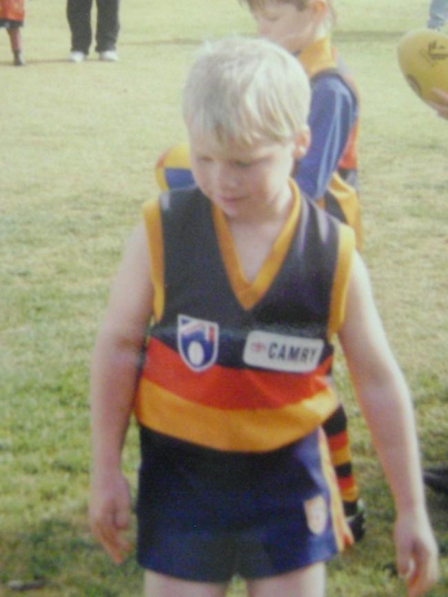 Willoughby showing his true colours as a kid. Picture: Supplied.