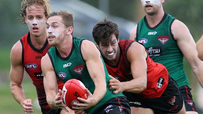 Devon Smith was a prime-mover in the Essendon midfield during the pre-season.