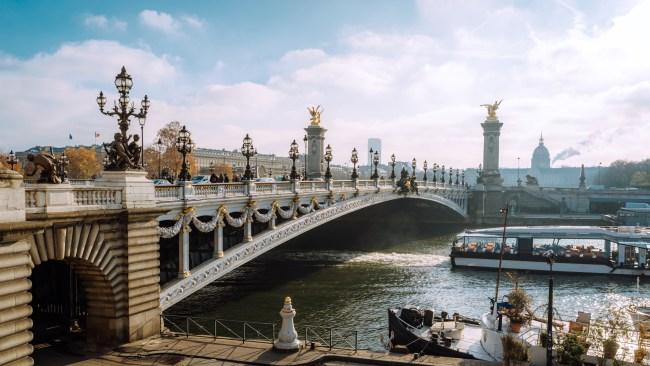 Alexandre III bridge in Paris, France