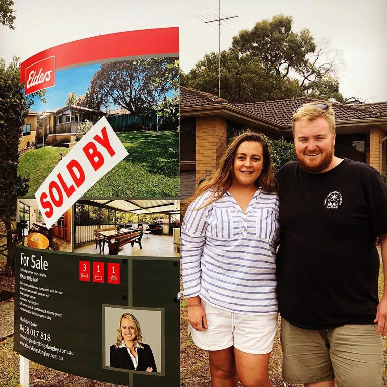 Jessica Fisher, 31, and her partner, Brad Whyte, 33, bought their western Sydney home in December. Picture: Supplied