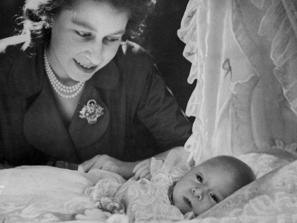 The then Princess Elizabeth (later Queen Elizabeth II) with her month-old son Charles in 1948. Picture: Supplied