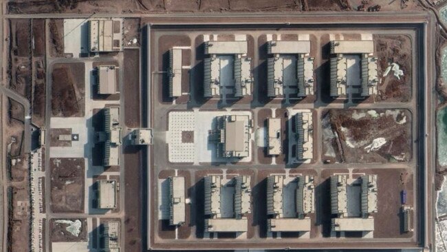 Satellite imagery of the new detention facility near Kashgar in January 2020. Source: Maxar via Google Earth.