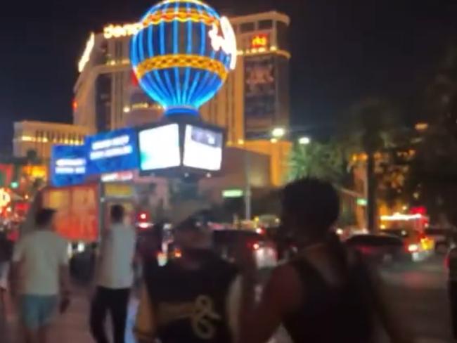 A horrific public shooting in Las Vegas has been caught on a YouTube livestream.