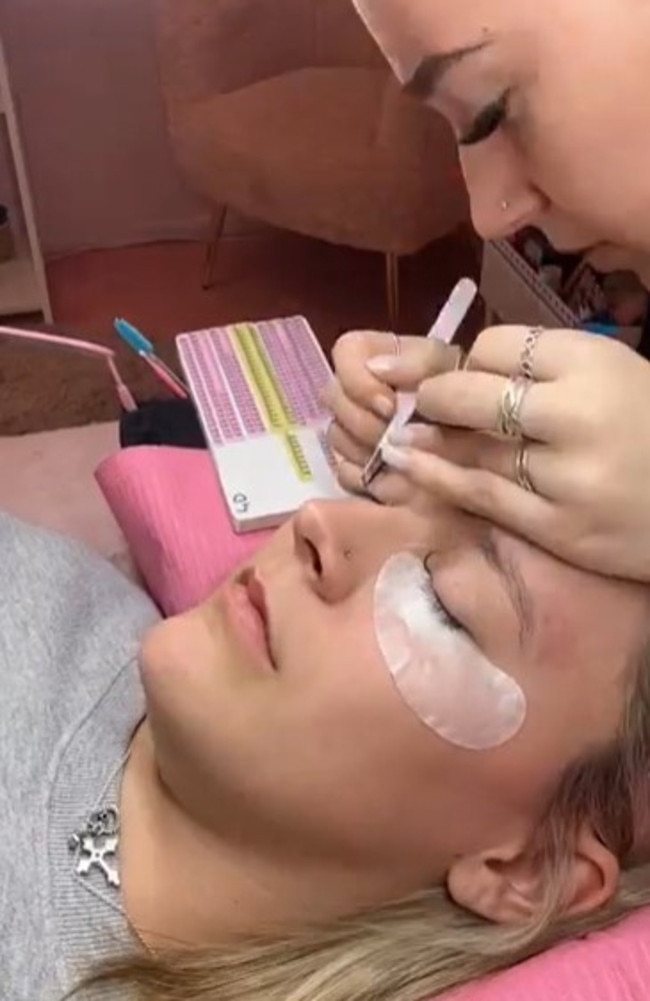 Oxenford eyelash technician Tori Jones from Luxe Lashes. TJ says she quit her job when she was just 16 years-old to start her own business.