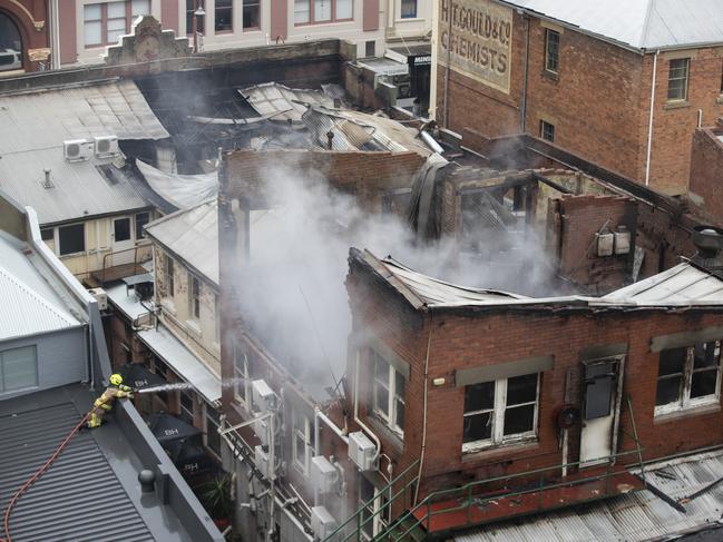 Brunswick Hotel fire, Hobart. Picture Chris Kidd