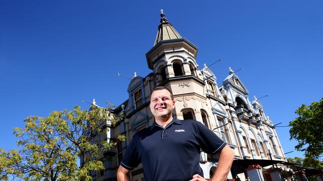 Sebastian Monsour, of Majella, at the Broadway Hotel site. Picture: RIC FREARSON