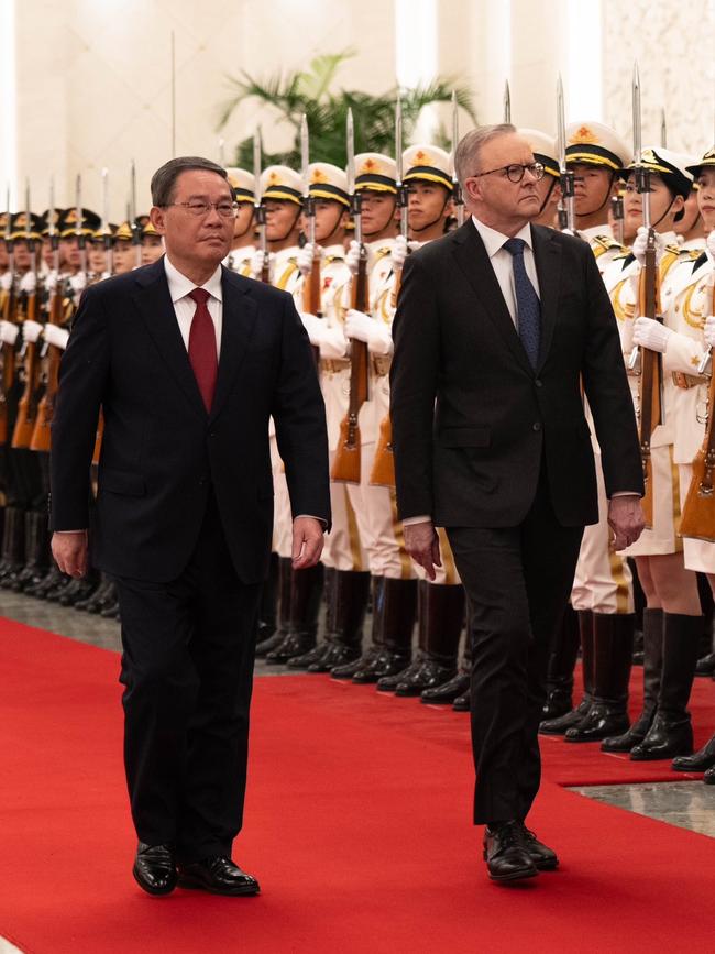 Anthony Albanese with Chinese Premier Li Qiang in Beijing in 2023. Picture: Twitter