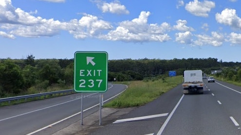 A man has been taken to hospital after a car and truck collided on the Bruce Highway near Cooroy. Photo: Google Maps