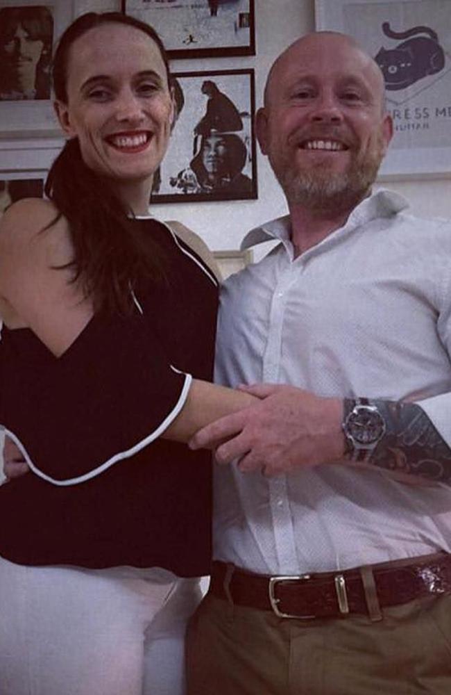 Former star Queensland defence lawyer Tim Meehan with his former legal firm’s former clerk, Xanthe Larcombe-Weate, who is now his wife.