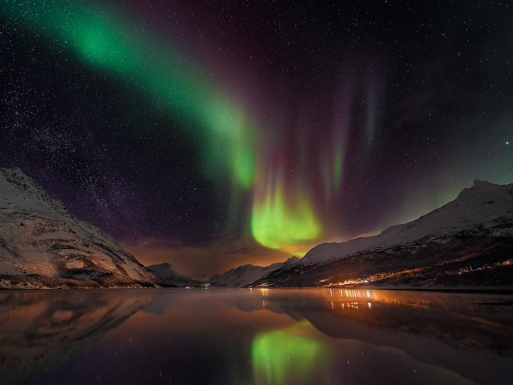 Aurora over Laksvatn Fjord... Laksvatn, Norway. Picture: Matt Walford/Insight Astronomy Photographer of the Year 2016