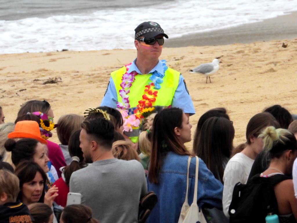 Foggy start at Bondi for the royal visit , small crowds about. Picture: John Grainger