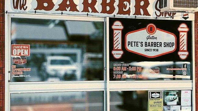 Pete's Barber Storefront. Picture: Facebook