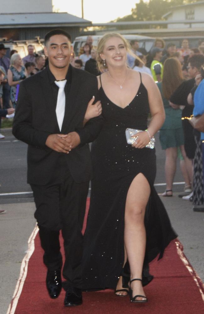 Warwick State High School graduate Lily and partner Leyton at Warwick RSL on November 17, 2023. Photo: Jessica Klein