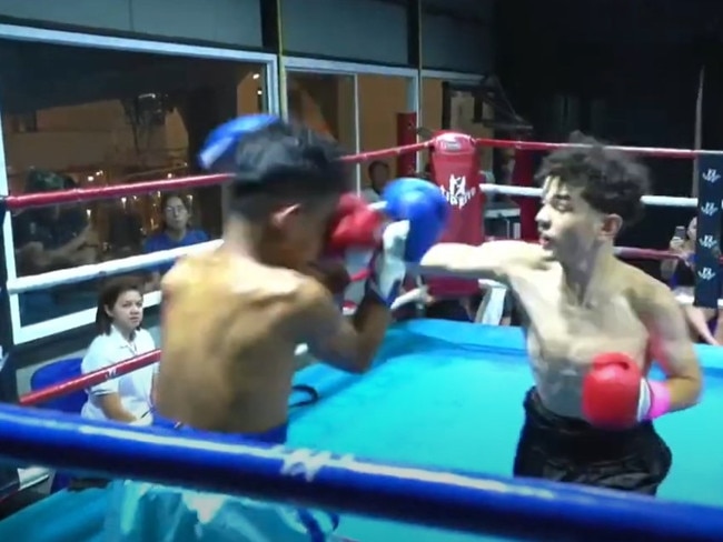 Aussie teenager Benji Birchell during his pro boxing win