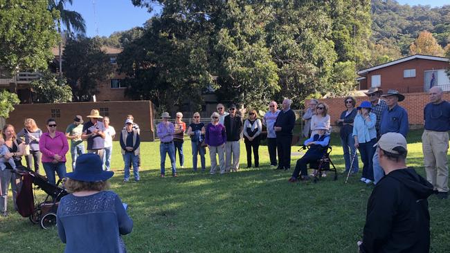 Keiraville residents held a public meeting to voice their concerns about a townhouse development planned for Murphys Ave.