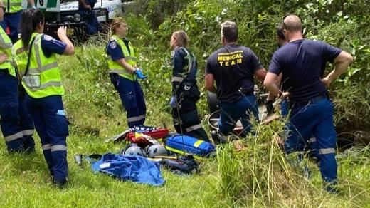 Stu Battle was trapped under an overturned mower for hours following an accident at his Wollombi property. Picture: Supplied.