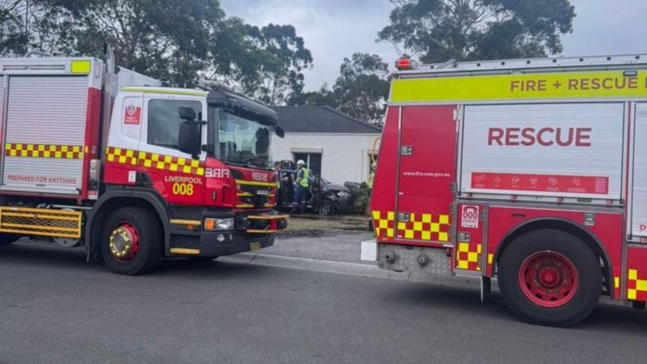 Firefighters, paramedics and police were called to the scene. Picture: 7News