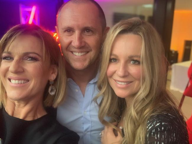 The Morning Show hosts (from left) Kylie Gillies and Larry Emdur with Sarah Stinson. Picture: Supplied