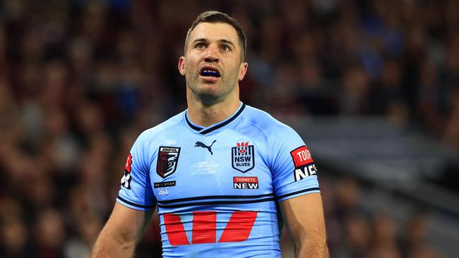 James Tedesco looks . Picture: Adam Head