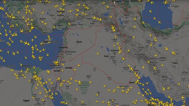 How the airspace looked one week ago. Picture: FlightRadar24