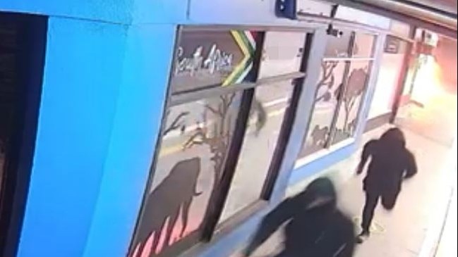 CCTV of a tobacco store firebombing at Cowandilla. Picture: Supplied