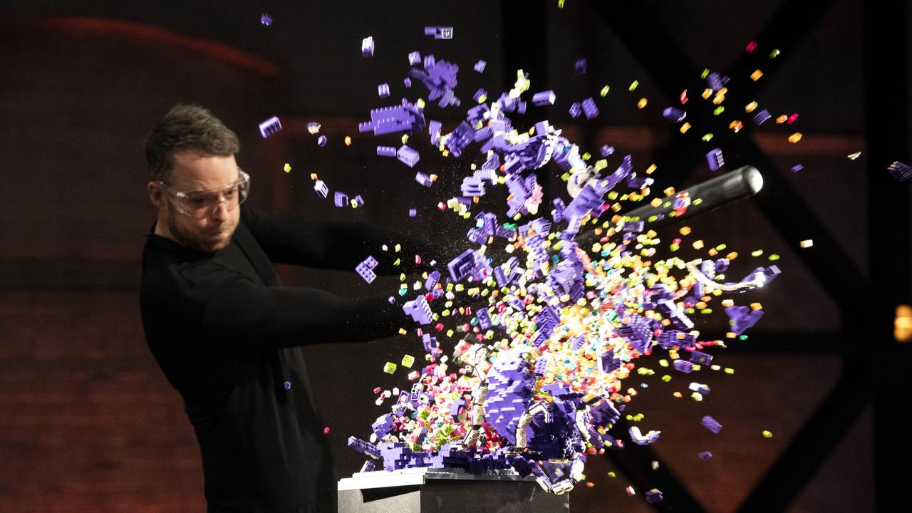 For some viewers, Hamish Blake smashing the creations on Lego Masters is the best bit to watch. Picture: supplied