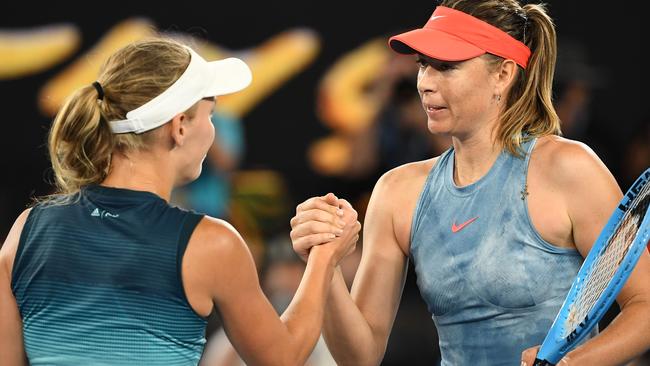 Maria Sharapova has an interesting relationship with Caroline Wozniacki. Picture: Getty Images 