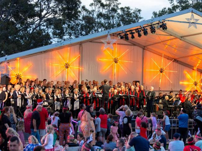 Thousands of Christmas carolers have been left terrified after gangs armed with machetes stormed through the Bayside Christmas Carols. Picture: Facebook