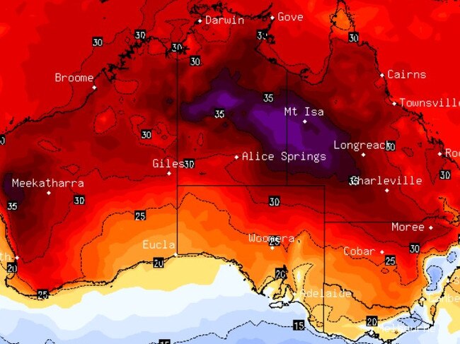 Temperatures have soared across the country. Picture: Stormcast.