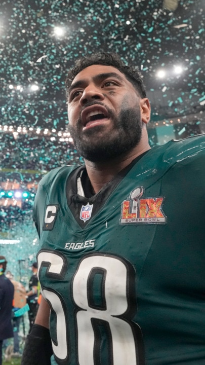 Jordan Mailata celebrates historic Super Bowl