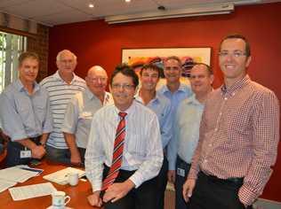 Development Assessment Focus Group members (l-r) Lismore City Council's compliance coordinator Matt Kelly, Neil Priestley from NE&A; Priestley, Graeme Hargreaves from the Chamber of Commerce, the council's executive director sustainable development Brent McAlister, development assessment coordinator Chris Watts, Bennett Constructions managing director Darryl Piper, the council's manager of development and compliance Peter Jeuken and Damian Chapelle from Newton Denny Chapelle.