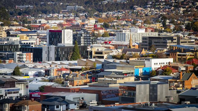 University of Tasmania building and signage in Hobart CBD. Picture: Richard Jupe.