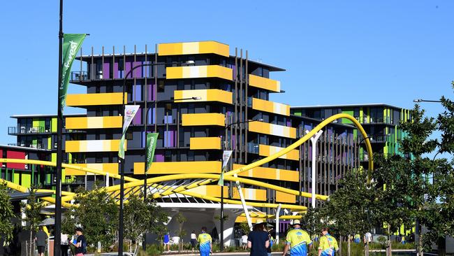 The Gold Coast Commonweath Games Athletes Village helped with the surplus, coming in $14 million under its $250 million budget. Picture: AAP Image/Dave Hunt