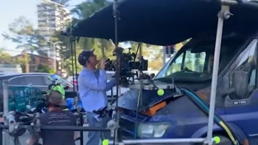 Filming of movie Dangerous Animals on the Gold Coast. Photo: 9 News Gold Coast