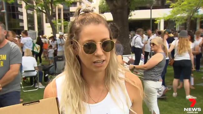 Adelaide AFLW player Deni Varnhagen has been placed on the club’s inactive list as she refuses to receive a Covid vaccination. Picture: 7 NEWS