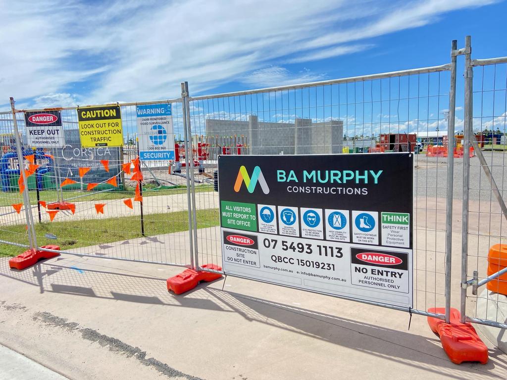 BA Murphy had several projects in the works across the Sunshine Coast and Brisbane prior to its collapse. Pictured is a BA Murphy construction site in Pelican Waters.