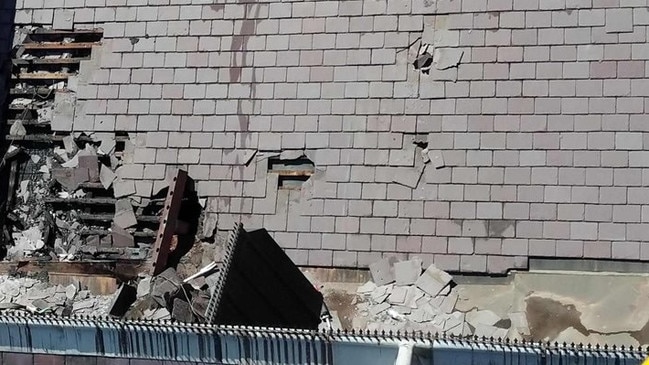 A view of the damaged roof at St Carthage's Cathedral, Lismore after the blaze. Picture: Alison Paterson.