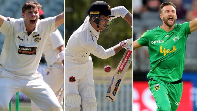 Premier Cricket stars Simon Mackin, Damon Egan and Jackson Coleman.