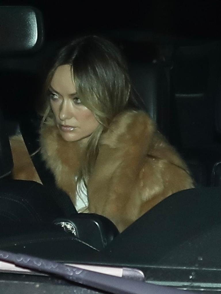 Wilde was also seen leaving DiCaprio’s party. Picture: Yolo/BACKGRID