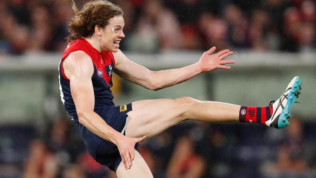 Ben Brown has only played three games for Melbourne in 2021 and none since round 9. Picture: Michael Willson/AFL Photos via Getty Images