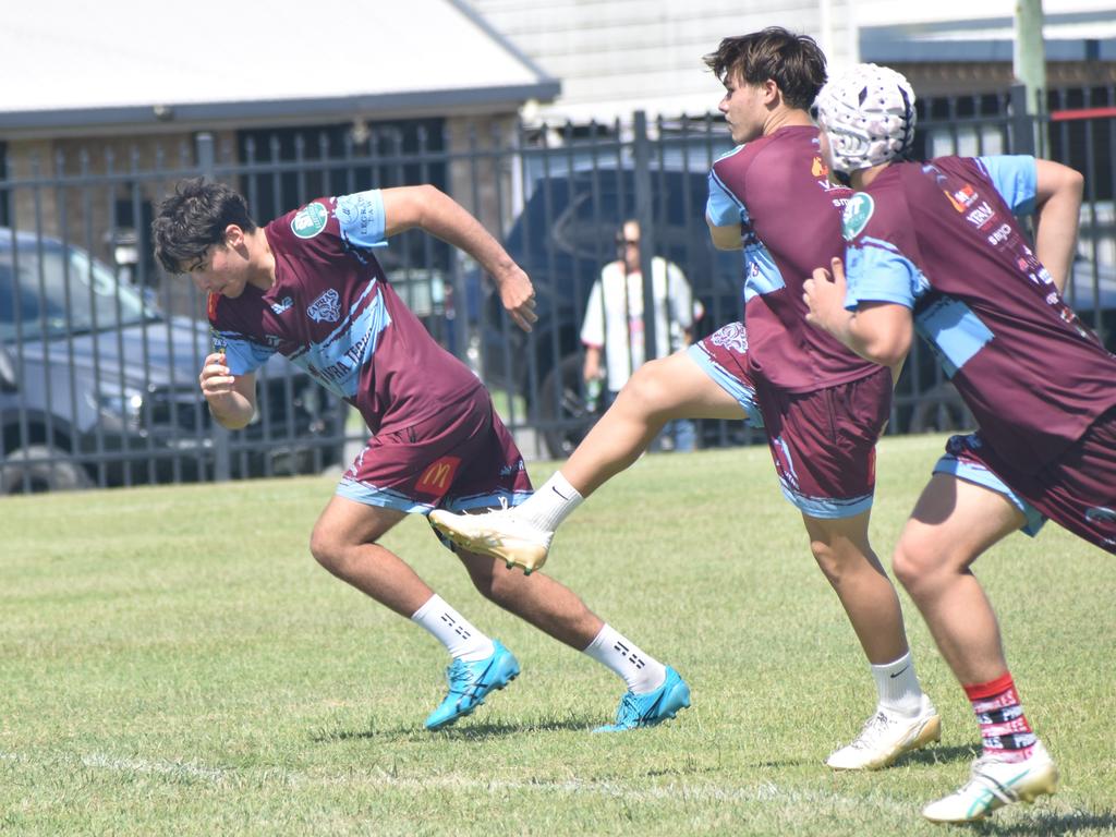 CQ Capras under-17 boys squad pre-season training session at The Cathedral College, Rockhampton, on January 11, 2025.