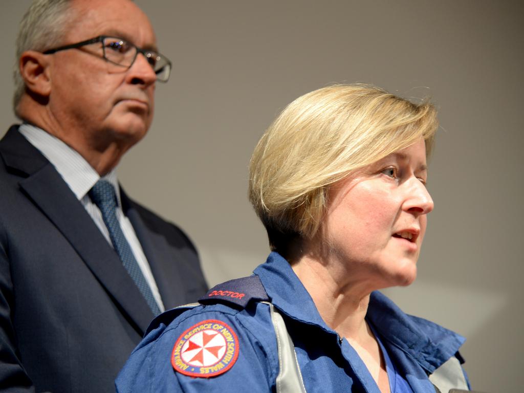 “The festival season last year was an absolute tragedy, wed never seen the degree of serious illness and the deaths before,” NSW Ambulance Dr Sarah Coombes (pictured with Brad Hazzard) told The Ripple Effect.