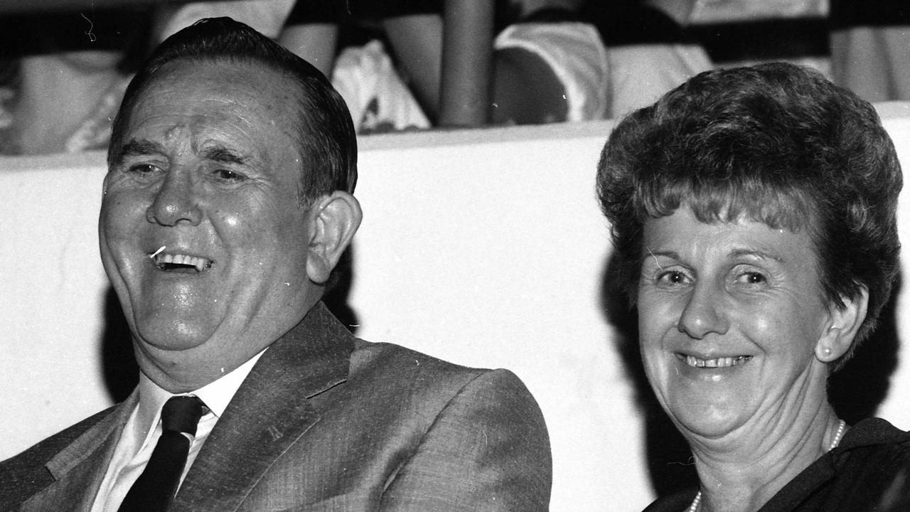 Former Lord Mayor Roy Harvey and his wife Pearl in 1984. Picture: Ted Holliday