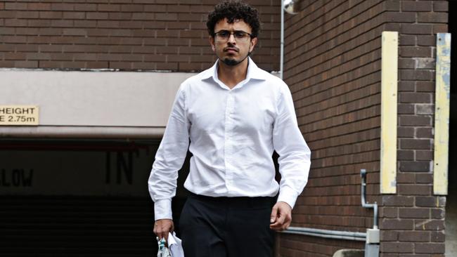 Arsalan Khawaja leaves Parramatta Police Station on bail. Picture: Adam Yip